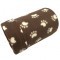 Brown with Tan Paw Prints Fleece Tube Cover