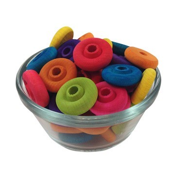 1 inch Wheel Beads in Assorted Colors