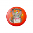 Classic Chinchilla Birthday Button Pin