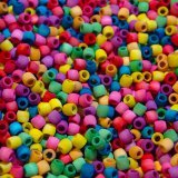 Mini Barrel Beads in Assorted Colors