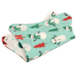 Snowmen with Trees and Ornaments Reversible Fleece Hammock