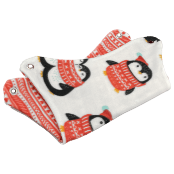 Chubby Penguins and Holiday Pattern Fleece Hammock